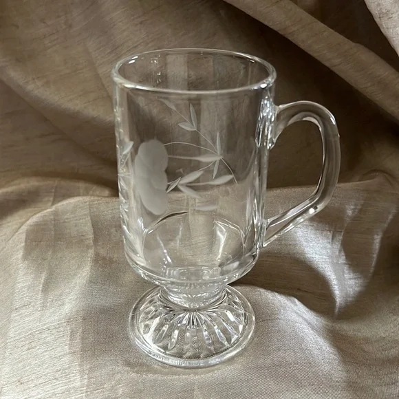 Princess house crystal beverage mugs 4 pc set 504 Irish coffee - Picture 1 of 1